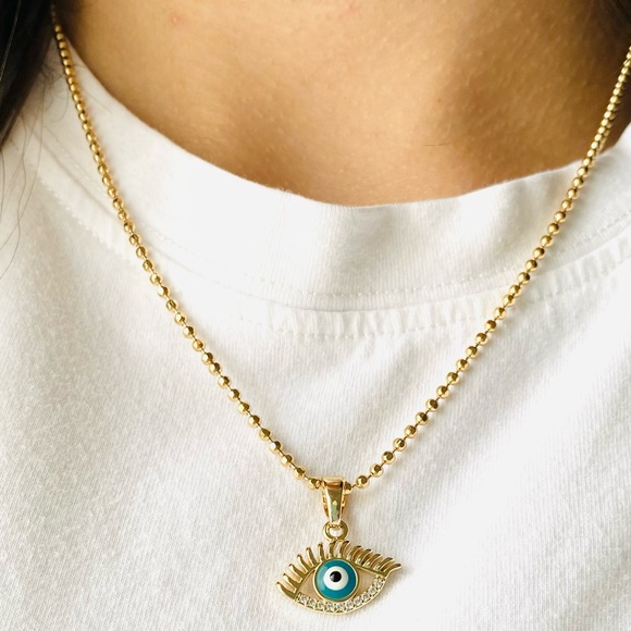 Evil Eye Necklace & Earrings - Picture 12 of 12